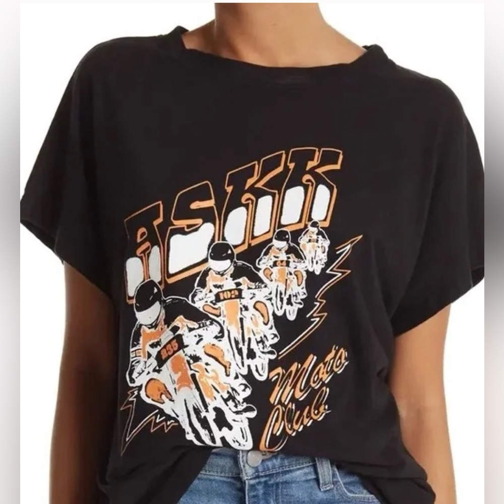 ASKK NY JAX Moto Club Graphic Tee Women’s Small (2) Black Shirt